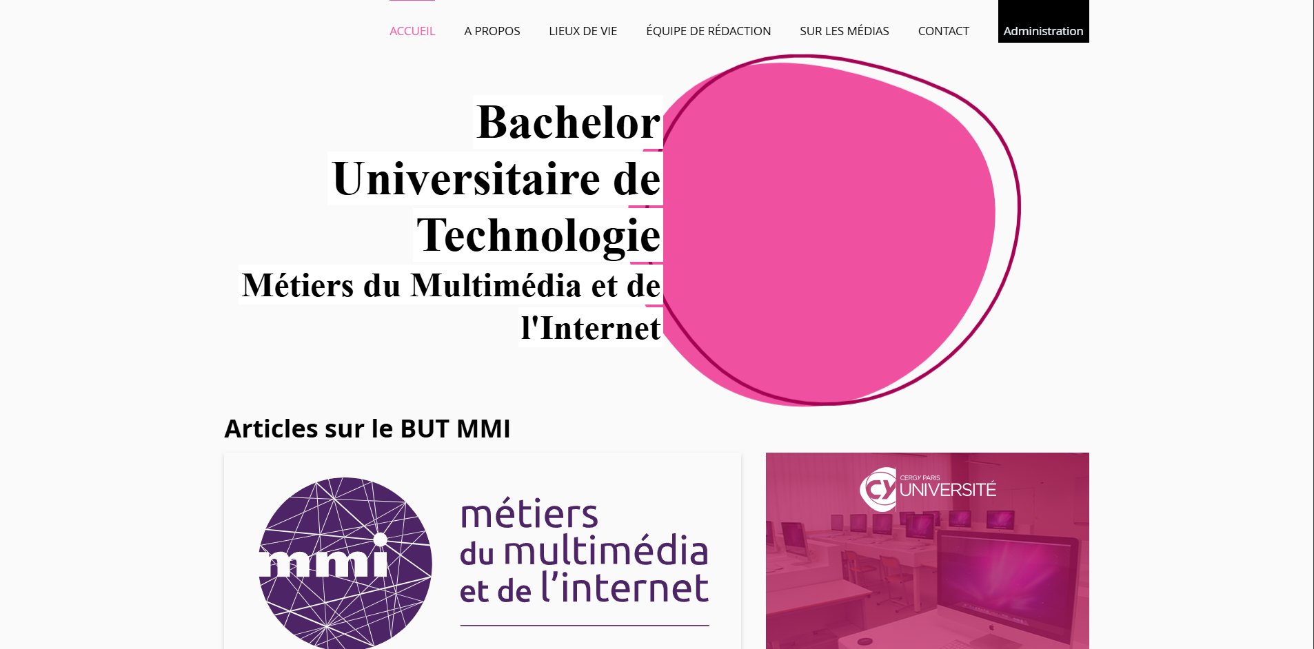 Site de présentation de la formation, avec bases de données MySQL